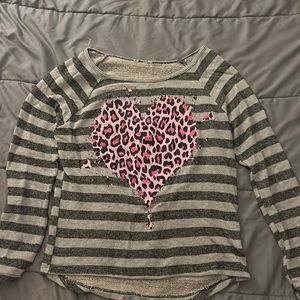Y2K Cheetah Girl Heart Sweater~ ⭐️